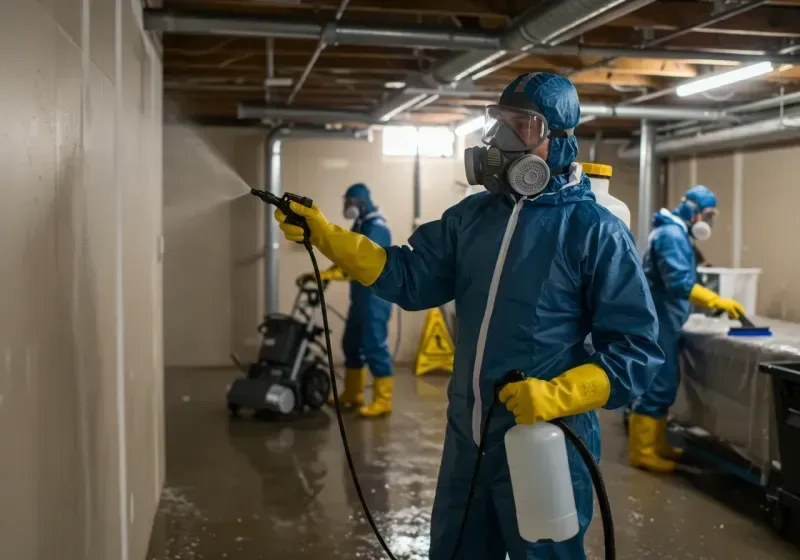 Basement Sanitization and Antimicrobial Treatment process in Leakey, TX